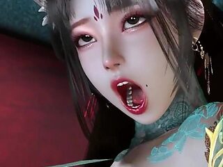 Xun Er Pixelated Beauty: 3D Girl with a Big Boob Spell - 3D Animation
