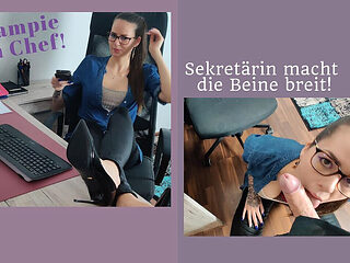 Creampie From the Boss! Secretary Nora Spreads Her Legs
