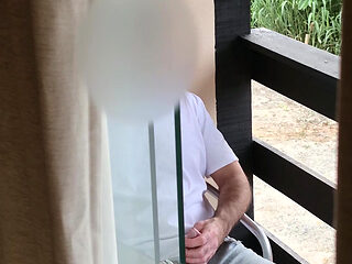 Shocked Stepmom Catches Stepson Jerking Off On Balcony But Helps Him Finish