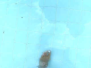 White Nails + Pool = Video for You Lol