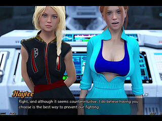 Stranded in Space - Choosing Between the Stepsisters Busty Red Head or the Beuatiful Busty Blonde Virgin