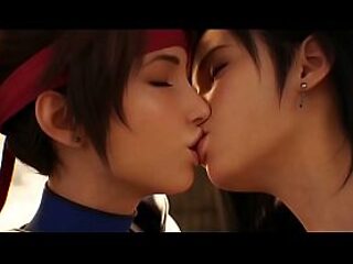 Lesbian lovers' steamy kiss in Final Fantasy VII