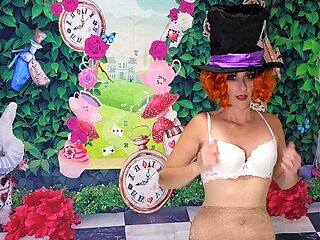 Amateur redhead masturbates then gives a blowjob