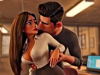 Horny Office Girl Fucked Hard in Copy Room - Lewd Artificial 3D Hentai Animation
