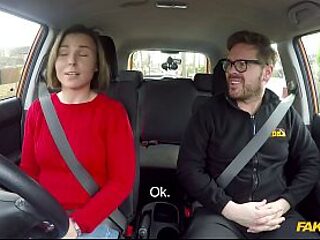 Jealous MILF seeks to prove she's a better fuck in POV car sex