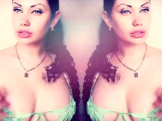 Mesmerizing eye contact & lips & titties & Jerk Off Instructions