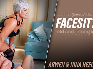 Old And Young Facesitting Lesbians Milf Arwen And Young Nina Heels Love Their Naughty Fetish