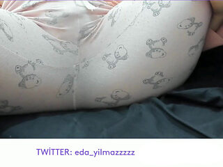 Masturbation in Pajamas - Pussy Caressing in Pajamas