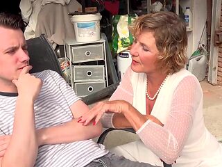 Mature mature Seduces Horny Stud In Garage