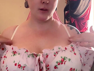 Stripping My Tits, Pinching Nipples, Commanding You to Stroke JOI
