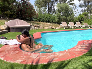 Voyeur Neighbor Watches Us Fuck in the Garden Pool