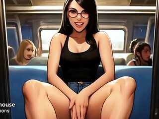 Lin is a petite Asian girl traveling on the train.