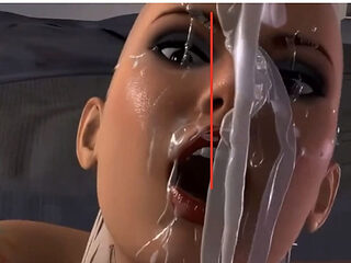 Ai Generated Hypersexual Slut Cum While Sucking and Fucking.