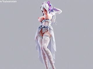 [mmd] Weak T-ara Bridal Erotic White Silk Wedding Dress