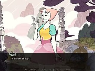 Busty teen Pearl gets a massive cock in animated hentai game