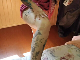 Curious Goddess - Hot Brunette Wearing Only a Towel, Very Horny