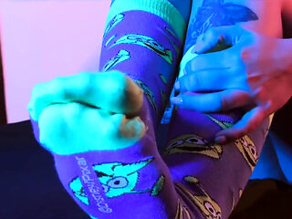 Slicking My Feet Nicely so They Slide in Nicely During a Footjob.