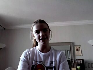 Seductive submissive stepsister Dahlia Red dominates her grounded stepbro in thigh highs