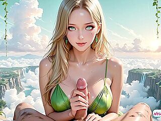 Perfect tits angel babe turns sky dream into hot sex