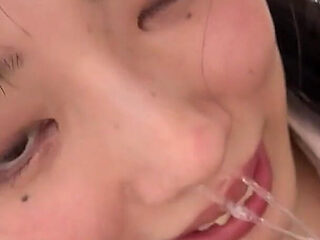 Tsubame Amai Blows Her Nose and Rubs the Mucus on Your Face - Nose Fetish