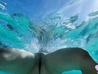 Petite Latina Teen Candy Kush Naked in Pool - Hot Solo 4K