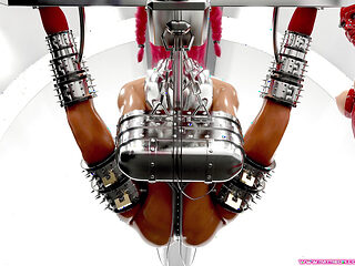 Redhead Slave Captured and Bound in Metal Bondage - 3D BDSM Animation!