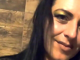 Bathroom Toilet Fetish. Lace Robe Dirty Talk and Shiny Dress Pee Close up