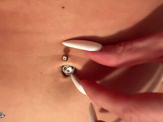 POV Playing with My Belly Button Ring