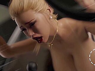 3d animation big-tit milf suggests fucking in car at parking