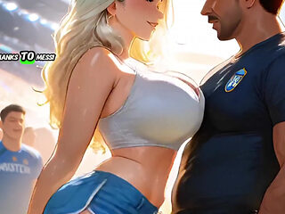 Proud Messi Fan Turns Into Big-titted Spanish Cock Slave on Summer Final Night