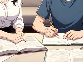 Stepmom’s helping in Homework turn into intimation and fucking