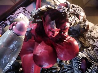 Horny 3D anime babe gets her tight pussy pounded by massive animated cock