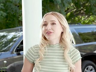 Babysitter cutie getting banged harder and harder