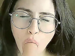 Schoolgirl Masturbating Ass Worship Suck and Ride Dick