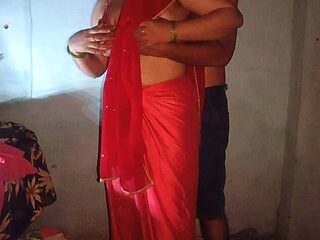 Brother in Law in Red Saree Fucked His Sister in Law