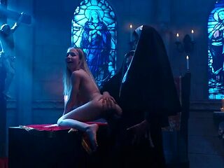 Corrupted Convent Railing - Kyoko, Nata Gold & Shelena Futa Fuckfest