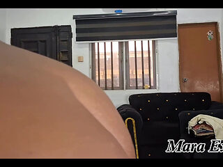 Fat Ass Ebony MILF Cleaning Naked