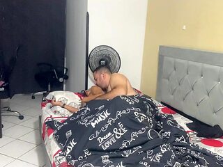 I enter my stepfather's bedroom and�He fucks my pussy with my pussy after putting his b