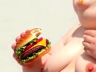 Intense Feeding Session - SSBBW Humiliates and Fattens Thin Girl