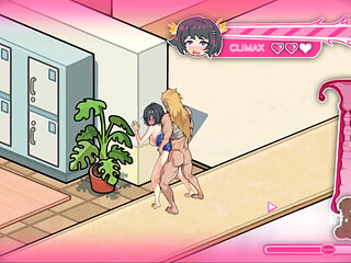 EP-4"LIFEGUARD HOLIC GAMEPLAY!NTR! HENTAI GAME! BF caught me and her gf fucking in his house.