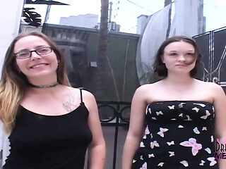 Kari and Rose Naked Flash and Dance
