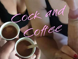 Morning Blowjob with Horny Italian Wife - Big Cock Cumshot in Mouth After Coffee